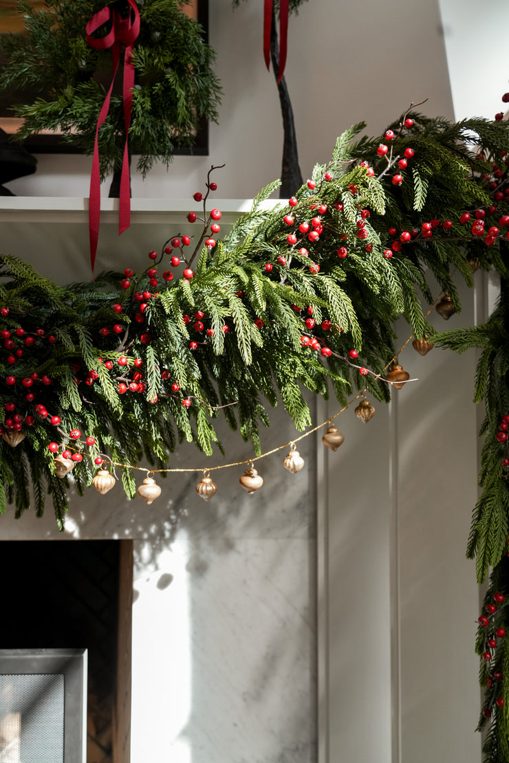 Mercury Glass Ornament Garland