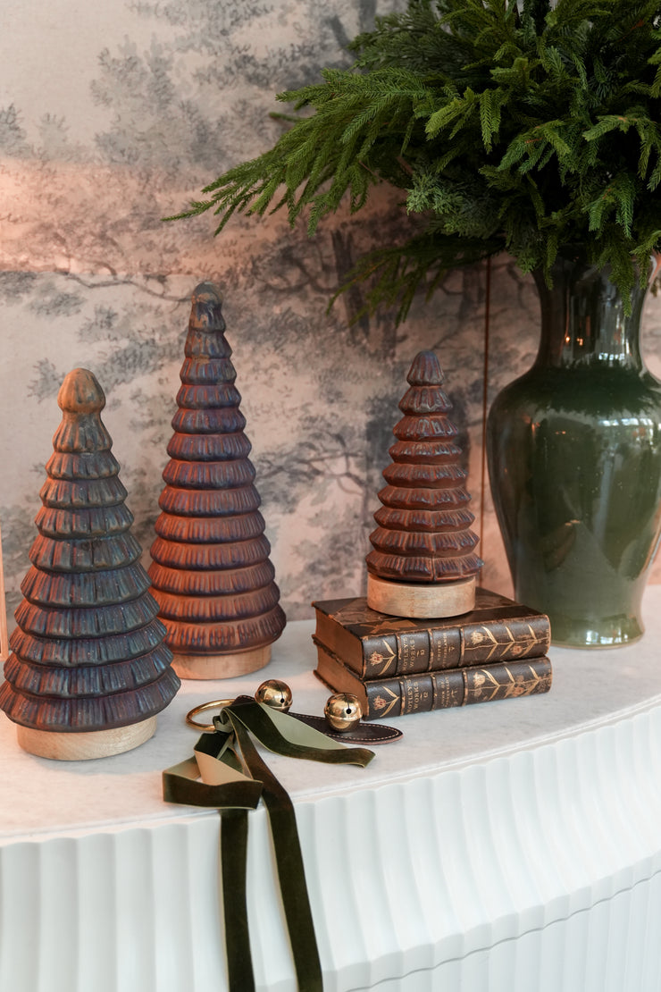 Brown Glass Christmas Trees