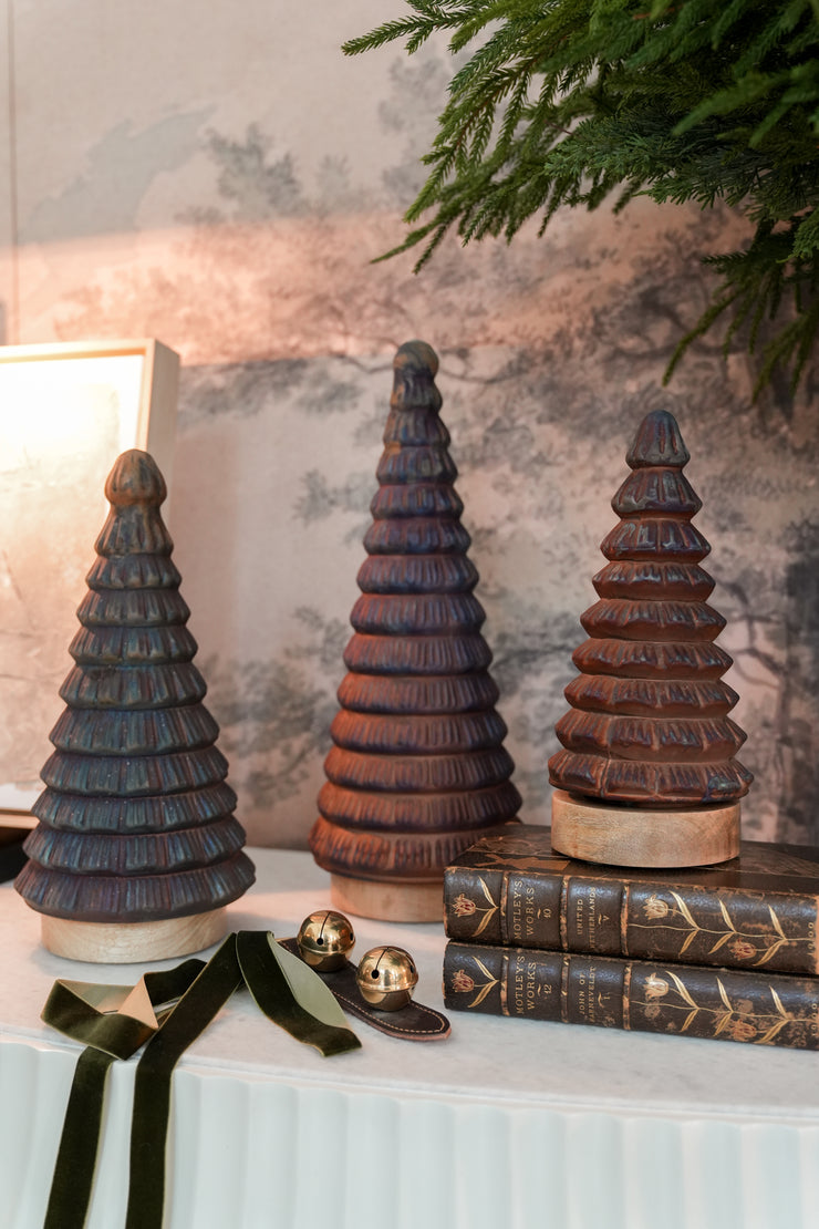 Brown Glass Christmas Trees