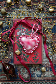 Ruffled Gingham Heart
