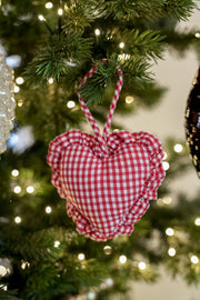 Ruffled Gingham Heart