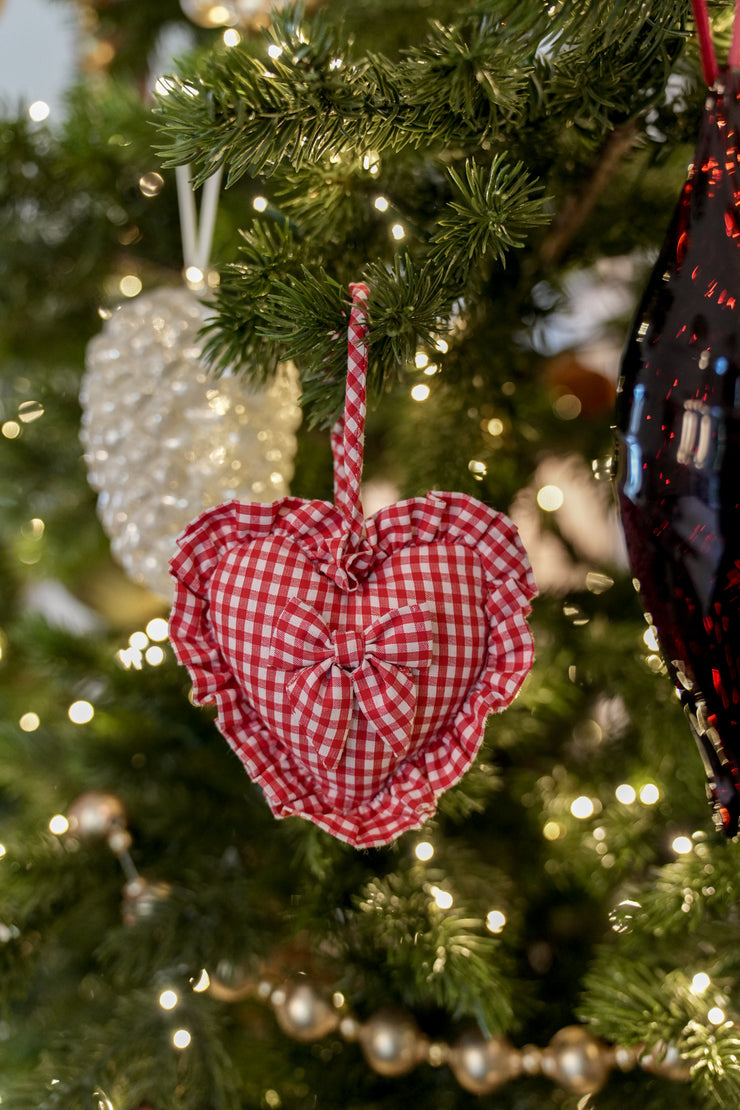 Ruffled Gingham Heart