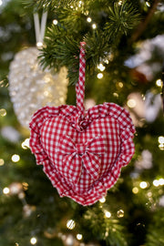 Ruffled Gingham Heart