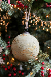 Green & Gold Distressed Ball