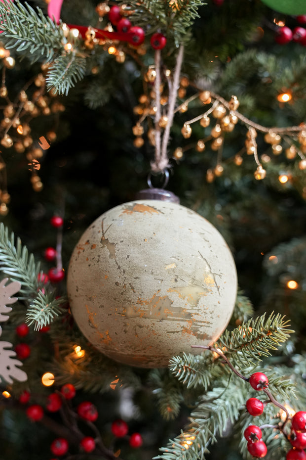 Green & Gold Distressed Ball