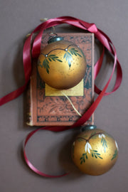 Hand-Painted Glass Ball- Set of 2