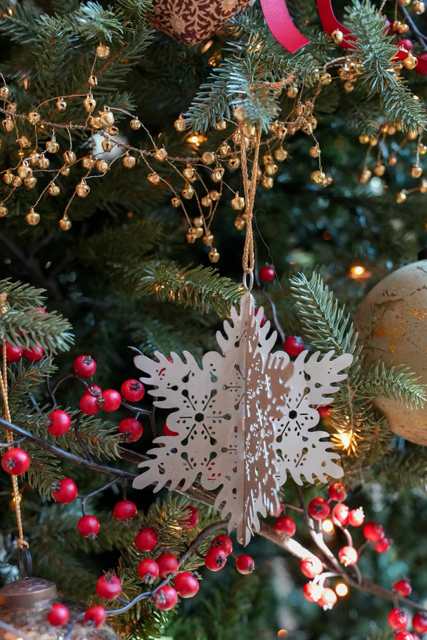 Pewter Snowflake Ornaments- Set of 2