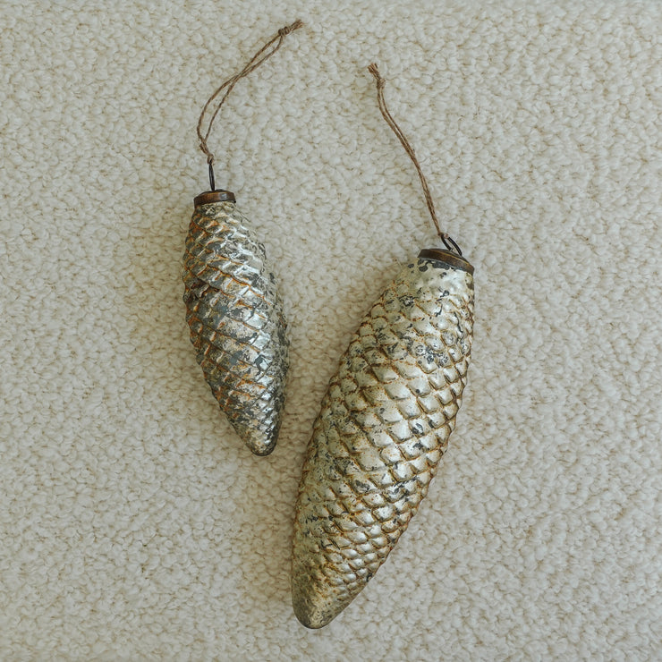 Antiqued Pinecone Ornament - Small