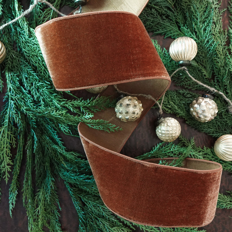 Chestnut Brown Velvet 4" Ribbon