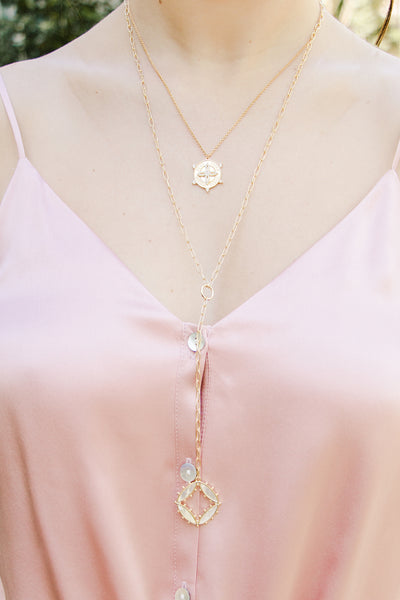 Ashley Childers, Preston Lariat Necklace, MOP