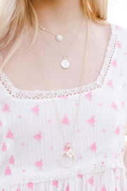 Ashley Childers, Quatrefoil Double Drop Necklace