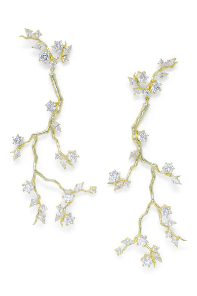 Ashley Childers, Branch Statement Earrings in Gold