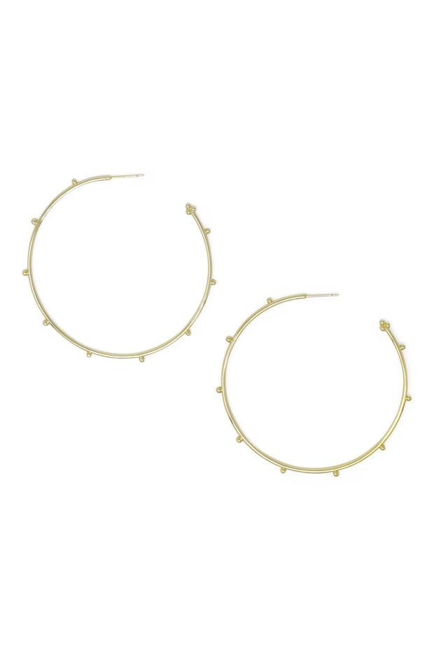 Ashley Childers, Ball Gold Hoops, Large