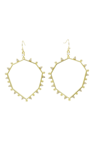 Ashley Childers, Geo Gold Drop Earrings