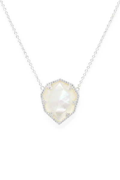 Ashley Childers, Geo Mother of Pearl Necklace