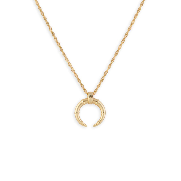 Hestia Horn Necklace, Gold