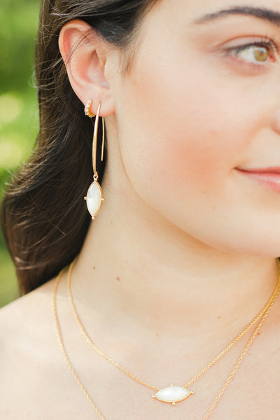Ashley Childers, Lauren Earrings Ivory MOP