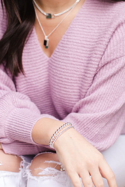 Ashley Childers, Small Love Beads Bracelet, Silver
