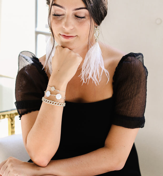Ashley Childers, Pave Curb Chain Bracelet 
