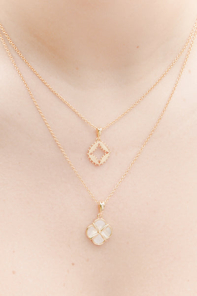 Ashley Childers, Quatrefoil Petite necklace