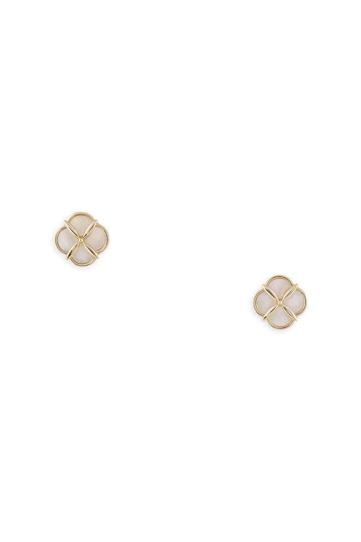 Ashley Childers, Quatrefoil Stud Earrings