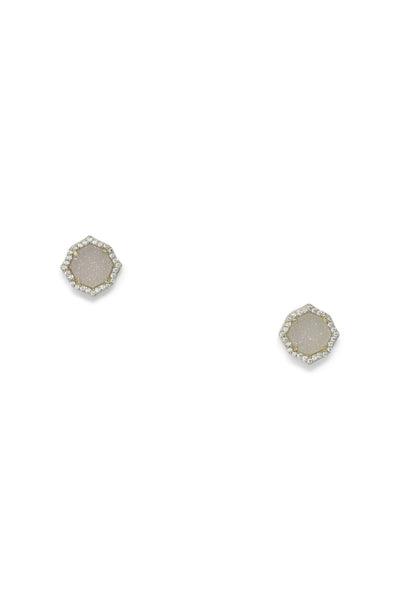 Ashley Childers, Signature Mini Stud earrings in Iridescent Druzy