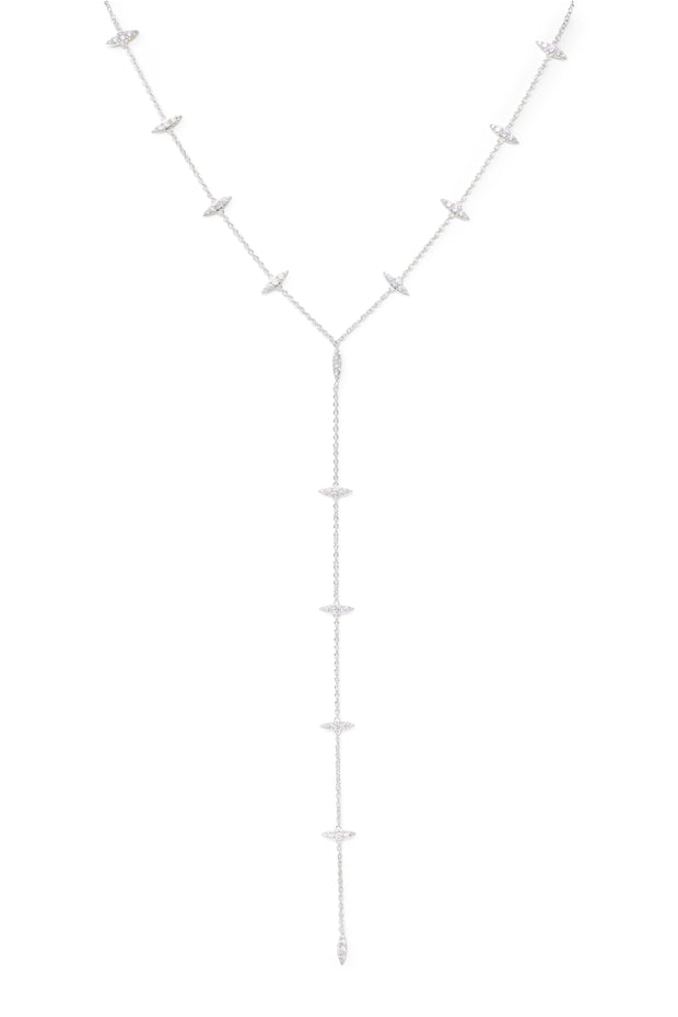 Ashley Childers, Thorn Silver Lariat Necklace