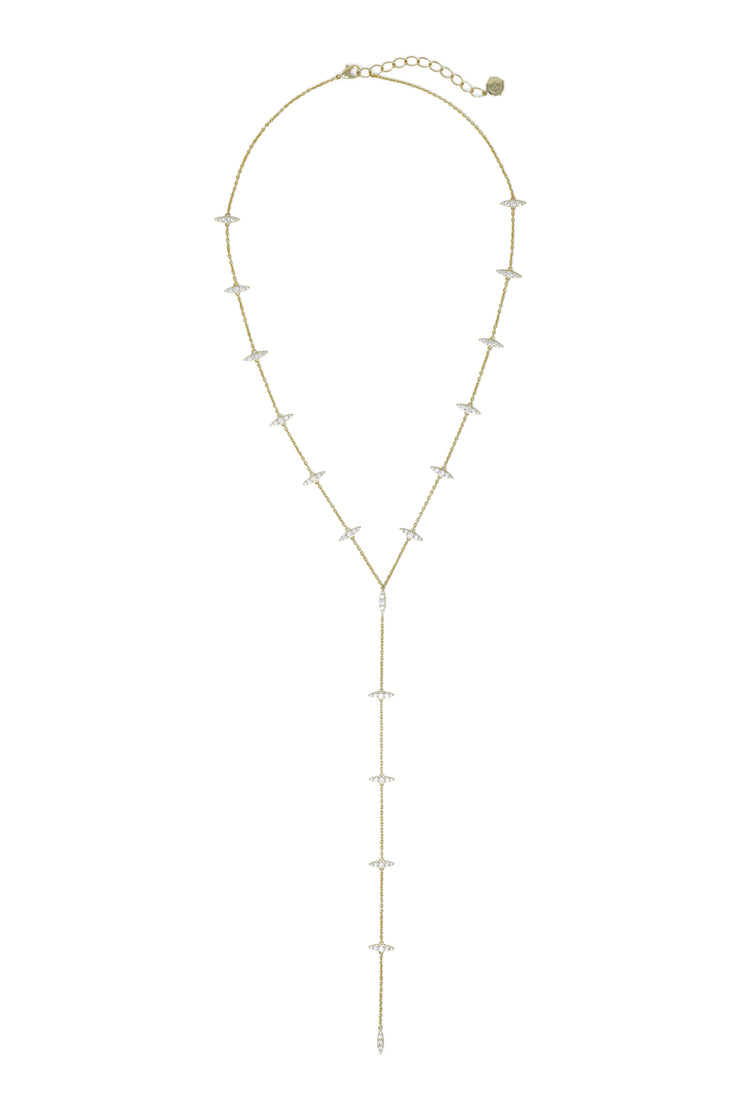 Ashley Childers, Thorn Gold Lariat Necklace
