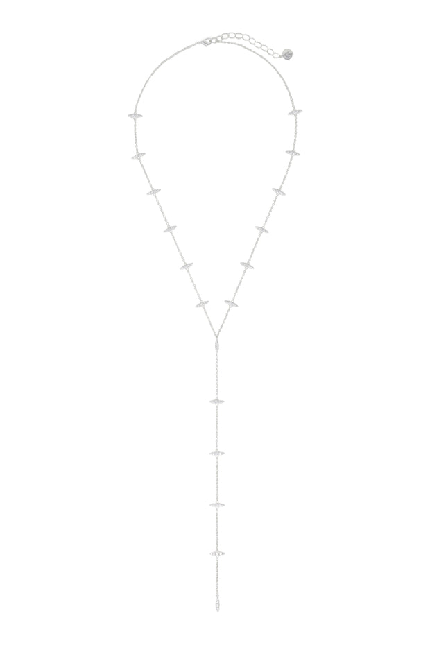 Ashley Childers, Thorn Silver Lariat Necklace