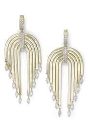 Ashley Childers, Waterfall Statement Earrings in Gold