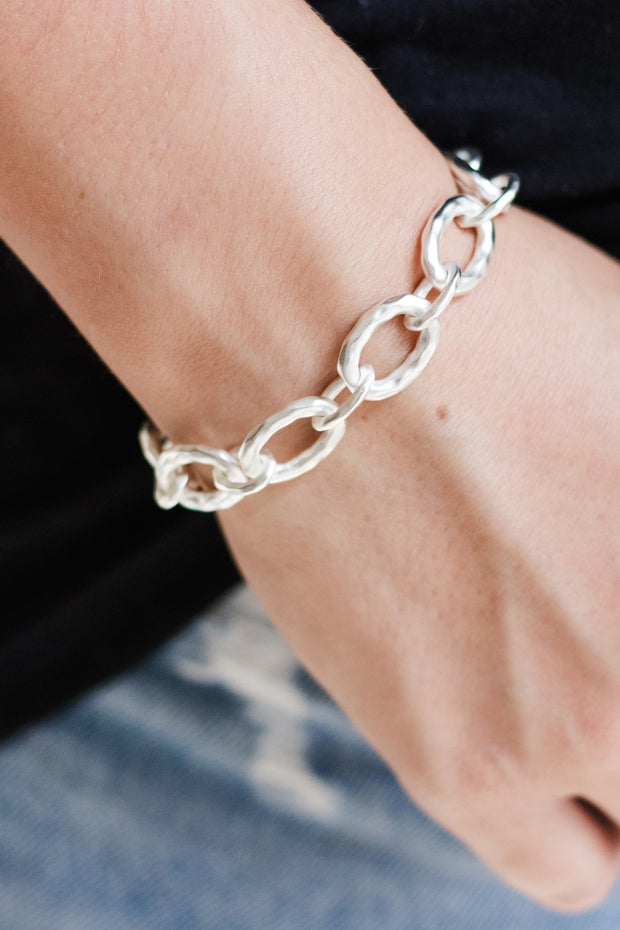 Ashley Childers, Classic Silver Link Bracelet