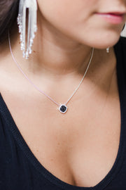 Ashley Childers, Signature Mini Necklace in Black Druzy