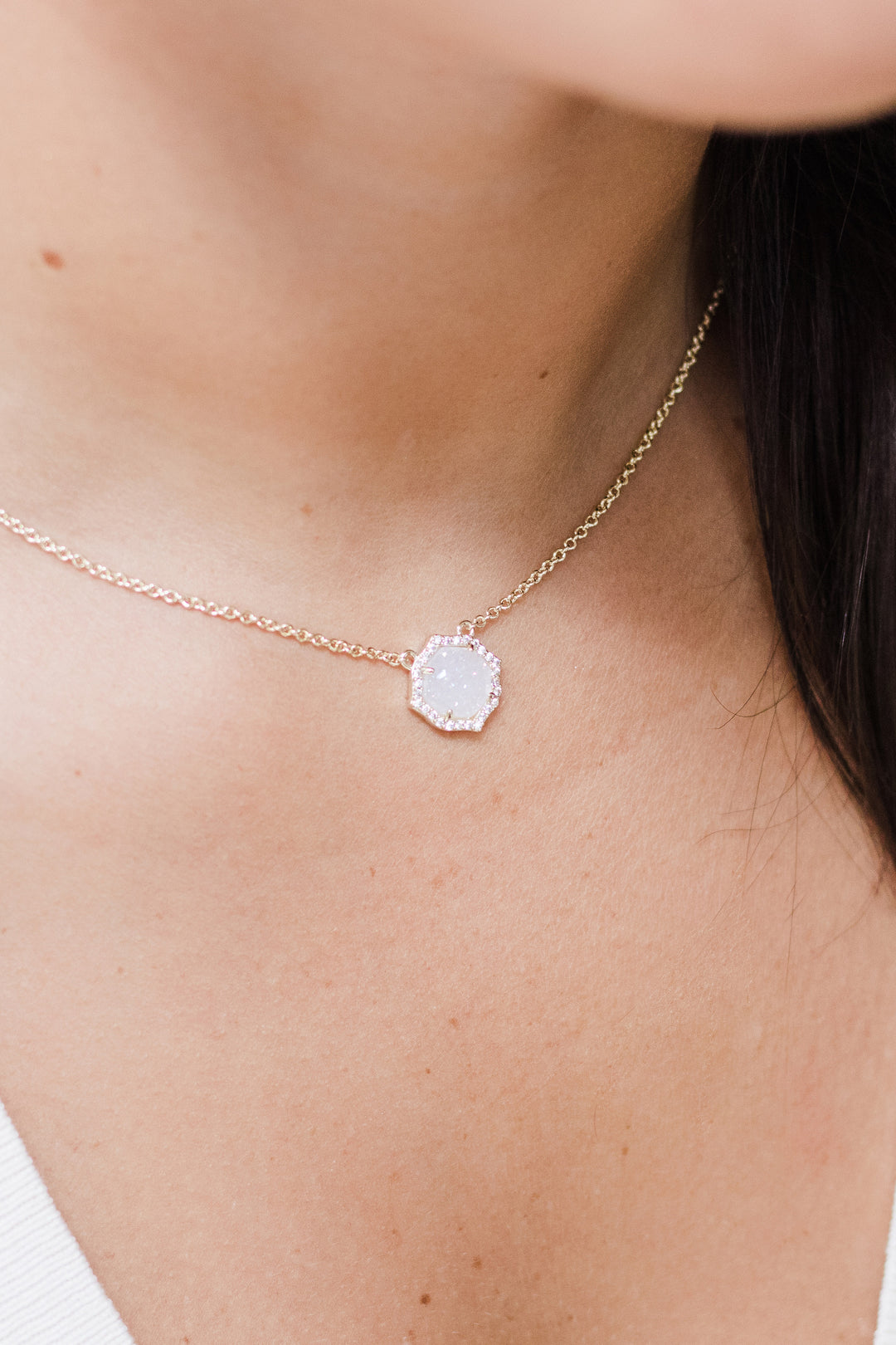 Ashley Childers | Signature Mini Necklace in Iridescent Druzy