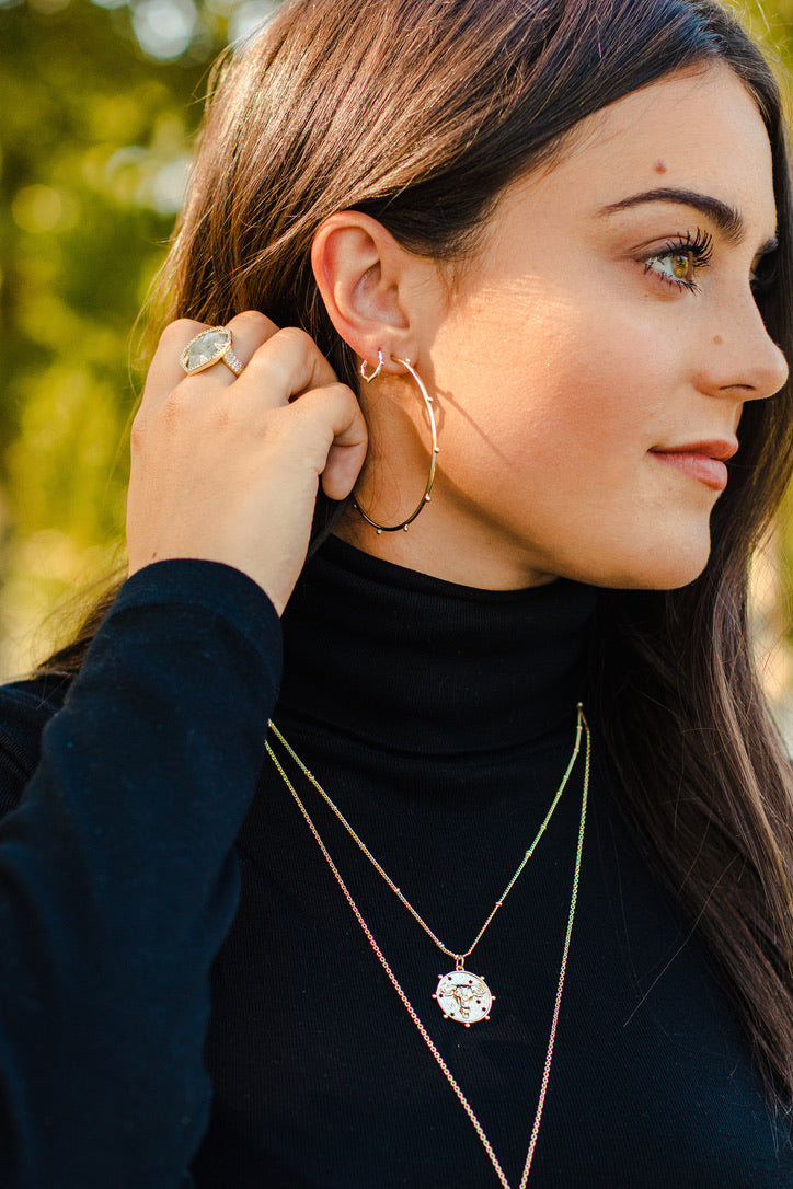 Dorothea 18K Gold Earrings - Gold/Pavé – Enjoy 25% off – BaubleBar