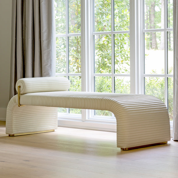 Cade Daybed - Milk Leather